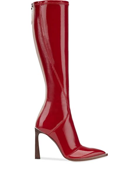 fendi patent leather pointed toe boots|Boots & Booties .